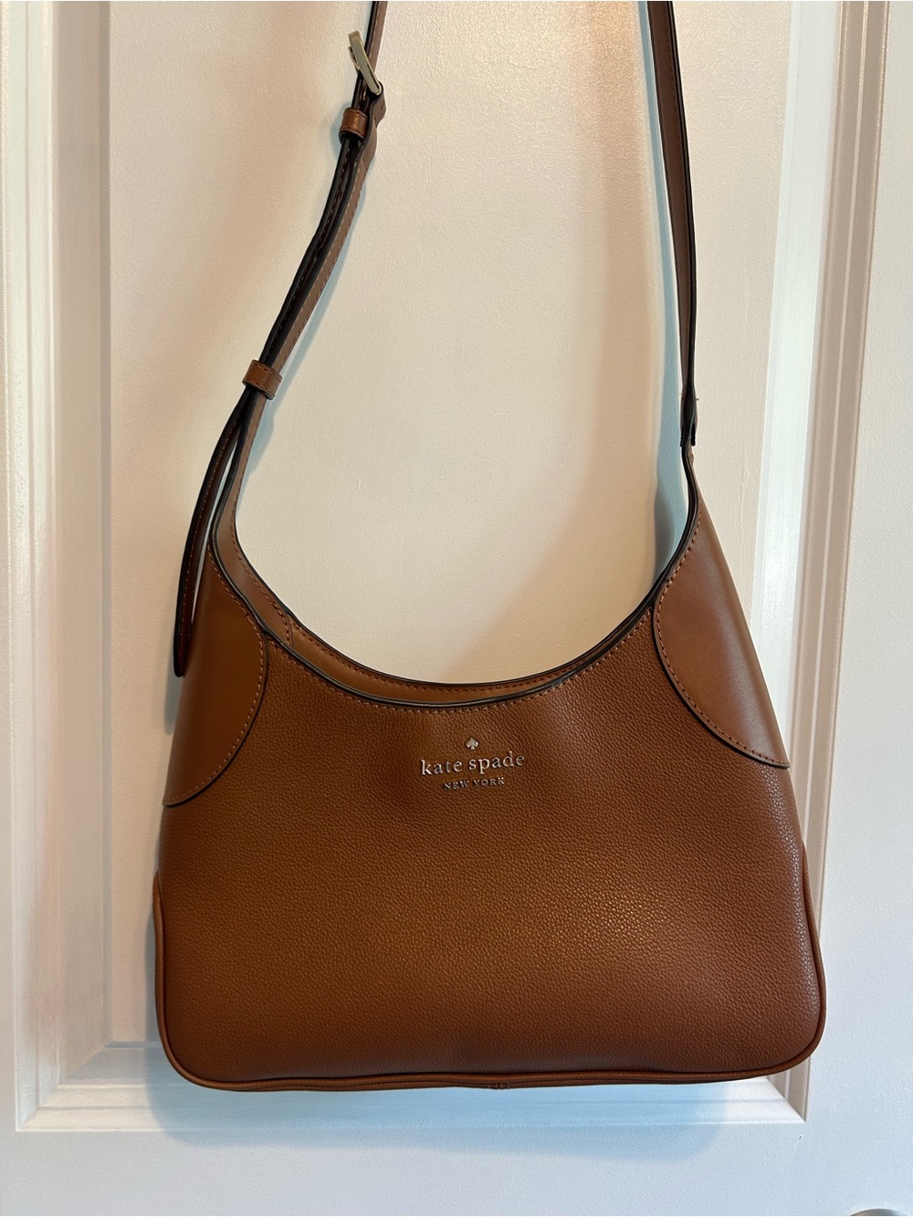 kate spade Brown Pebbled Leather Shoulder Bag
